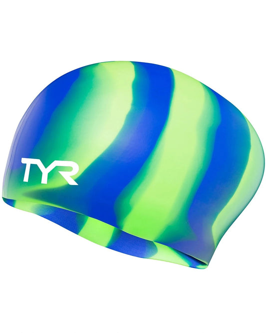 TYR ADULT TIE DYE SILICONE LONG HAIR WRINKLE-FREE SWIM CAPTYR ADULT TIE DYE SILICONE LONG HAIR WRINKLE-FREE SWIM CAP