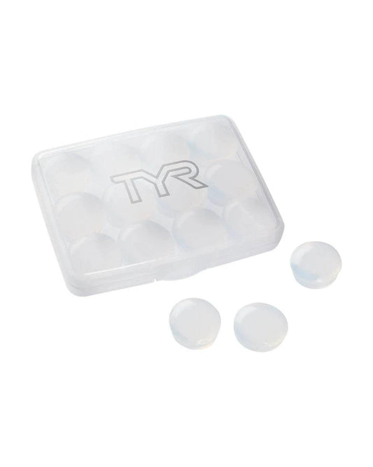 TYR Ear Plugs, Silicone 12-pack, CLEARTYR Ear Plugs, Silicone 12-pack, CLEAR