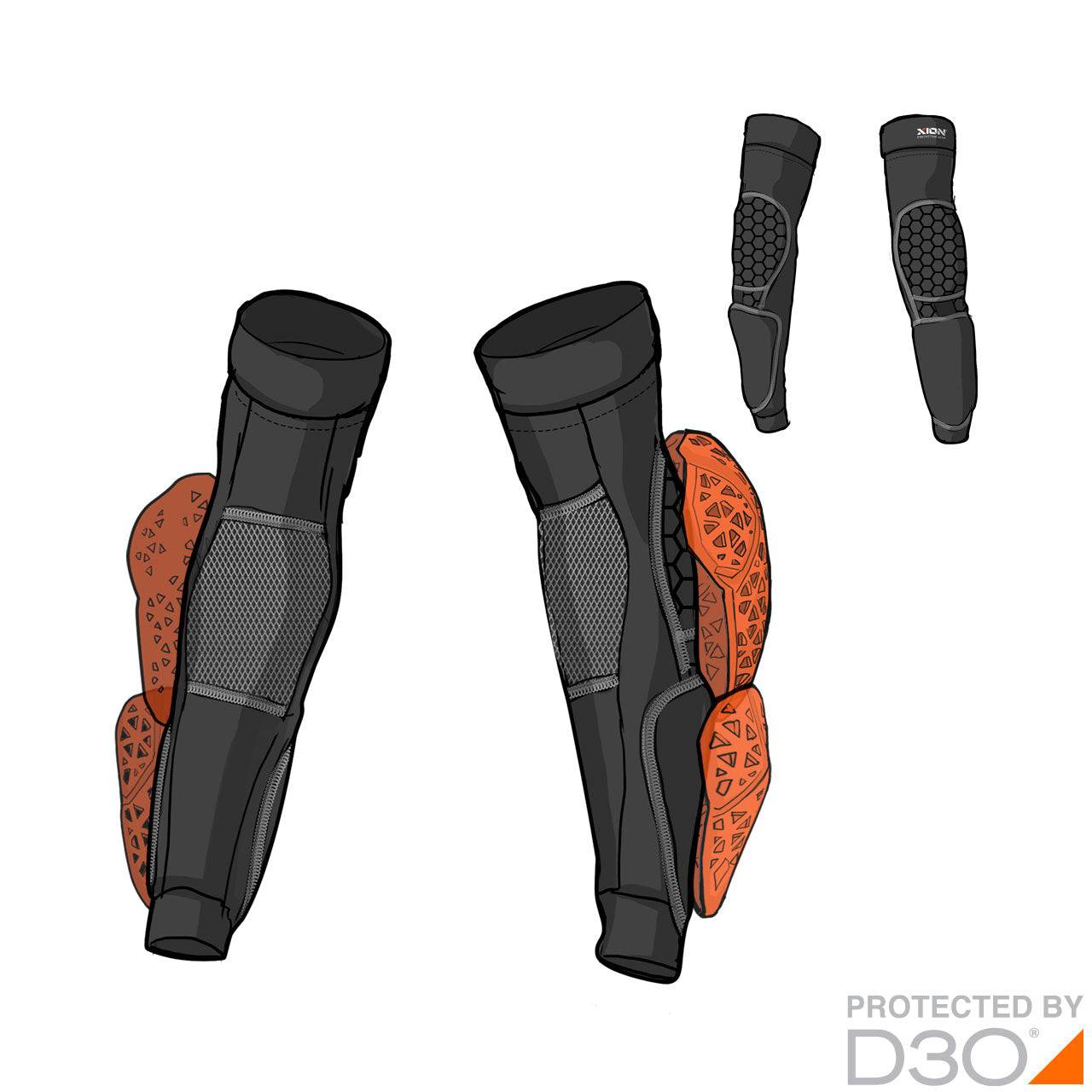 Xion Elbow-Forearm Protectors Pro D3OXion Elbow-Forearm Protectors Pro D3O